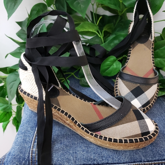 Burberry Shoes - Burberry Espadrilles laceup wedge sandle